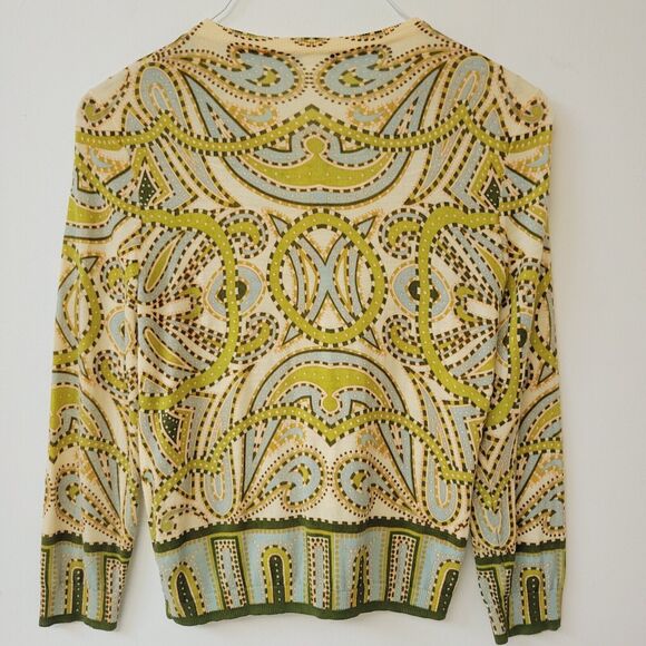 J. Crew Merino Wool Trastevere Paisley Cardigan Women Size S - Picture 5 of 7